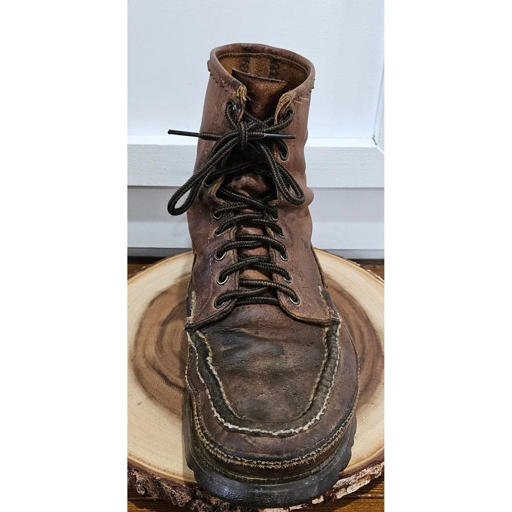 VTG W.C. Russell Moccasin Co Bird Shooter BLUE LABEL 50s 60s Boots Vibram 111/2